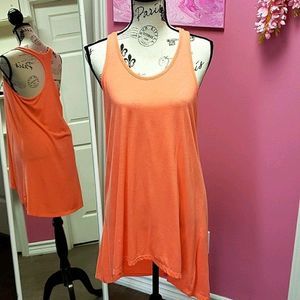 G21 💟 Tangerine Long Racertop Tank Top